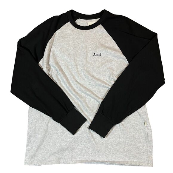 Aime Leon Dore Black and Gray Long Sleeve Shirt - Picture 1 of 9